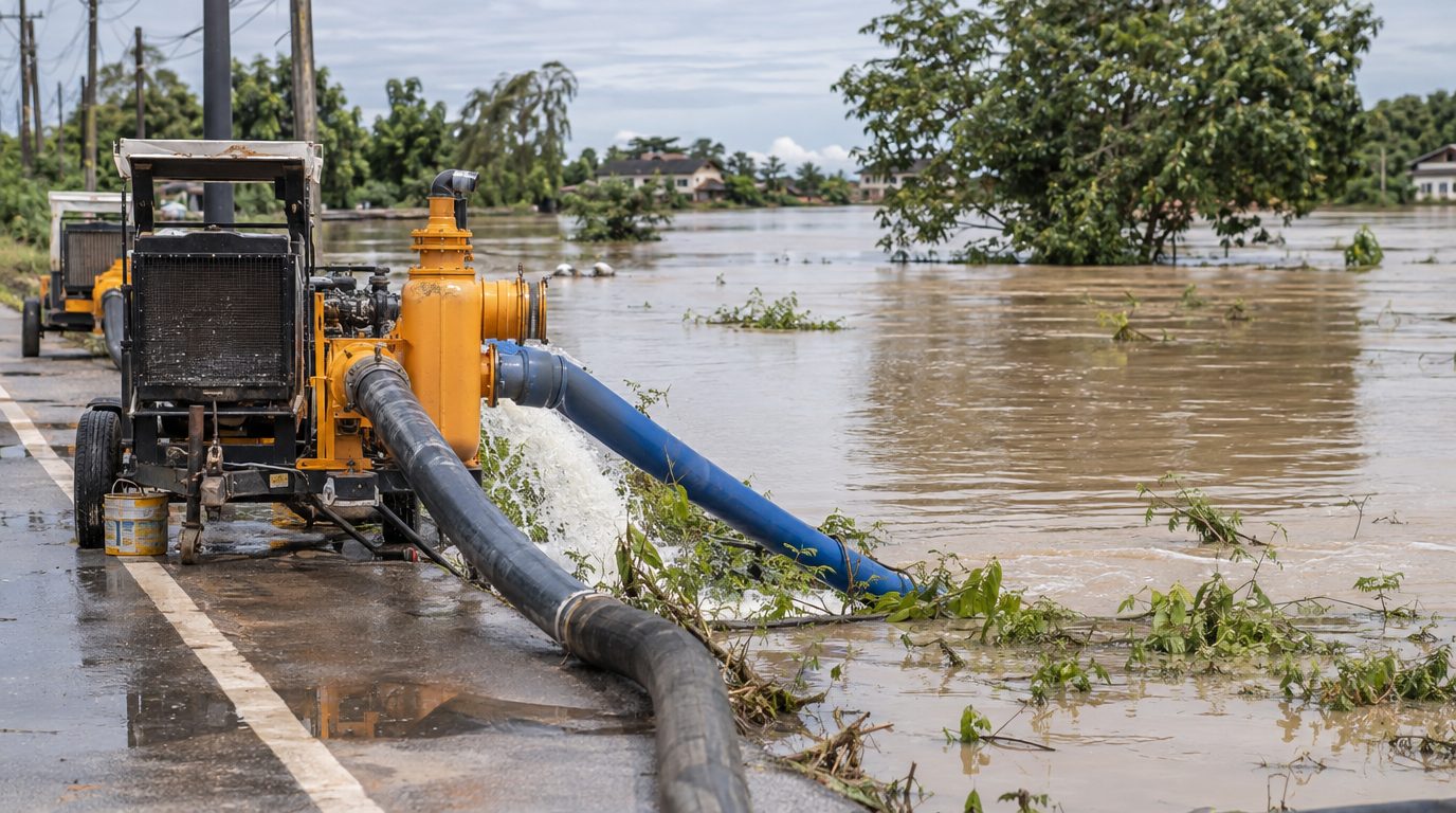 Вода из Чиангмая затронула более 500 домохозяйств в Лампхуне и вышла на шоссе № 11