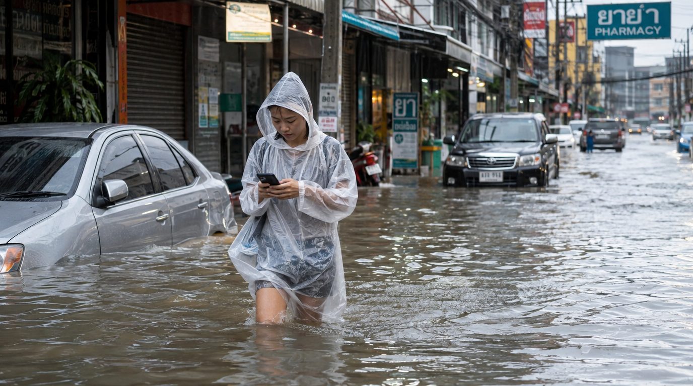 Вода пришла раньше СМС: жители Бангкока жалуются на запоздалые предупреждения о наводнении