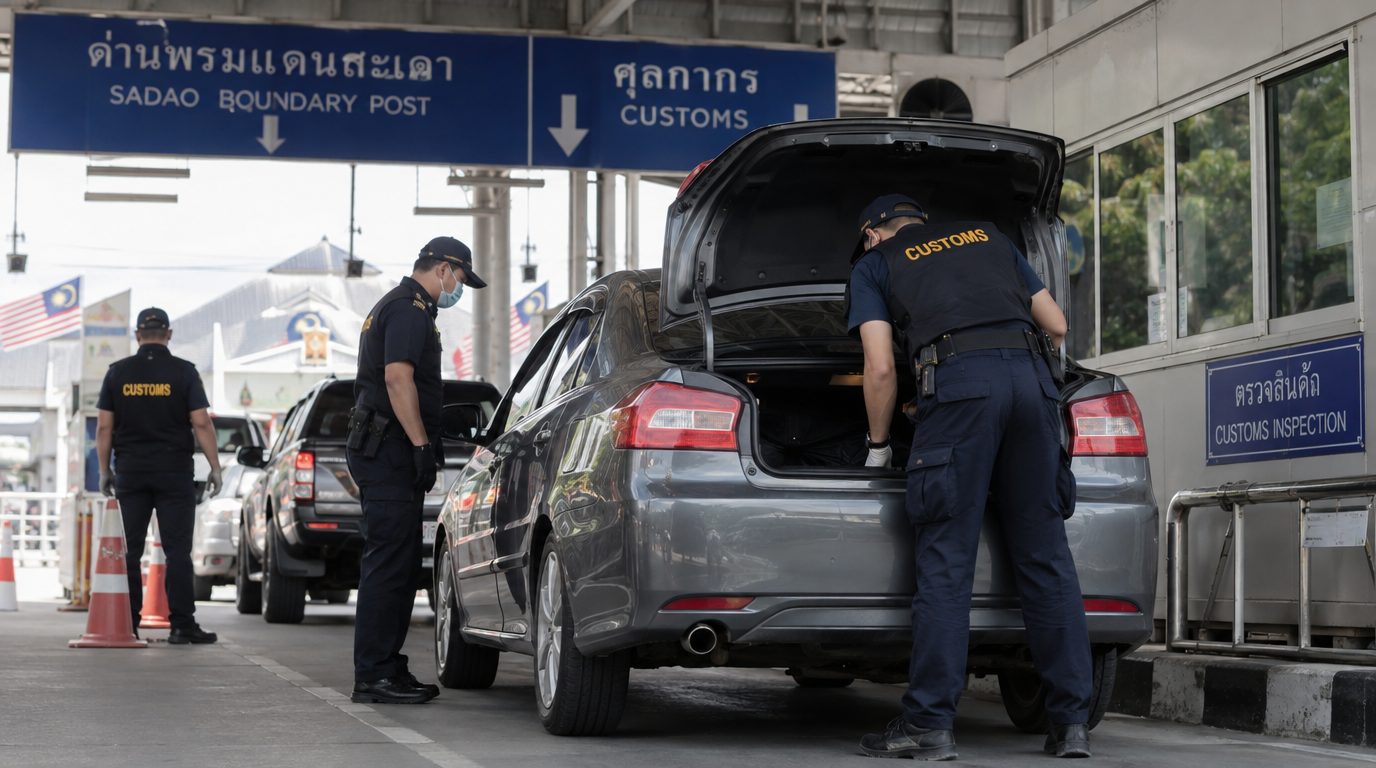 Семь миллионов в пассажирском кресле: на границе Таиланда задержали водителя с крупной суммой