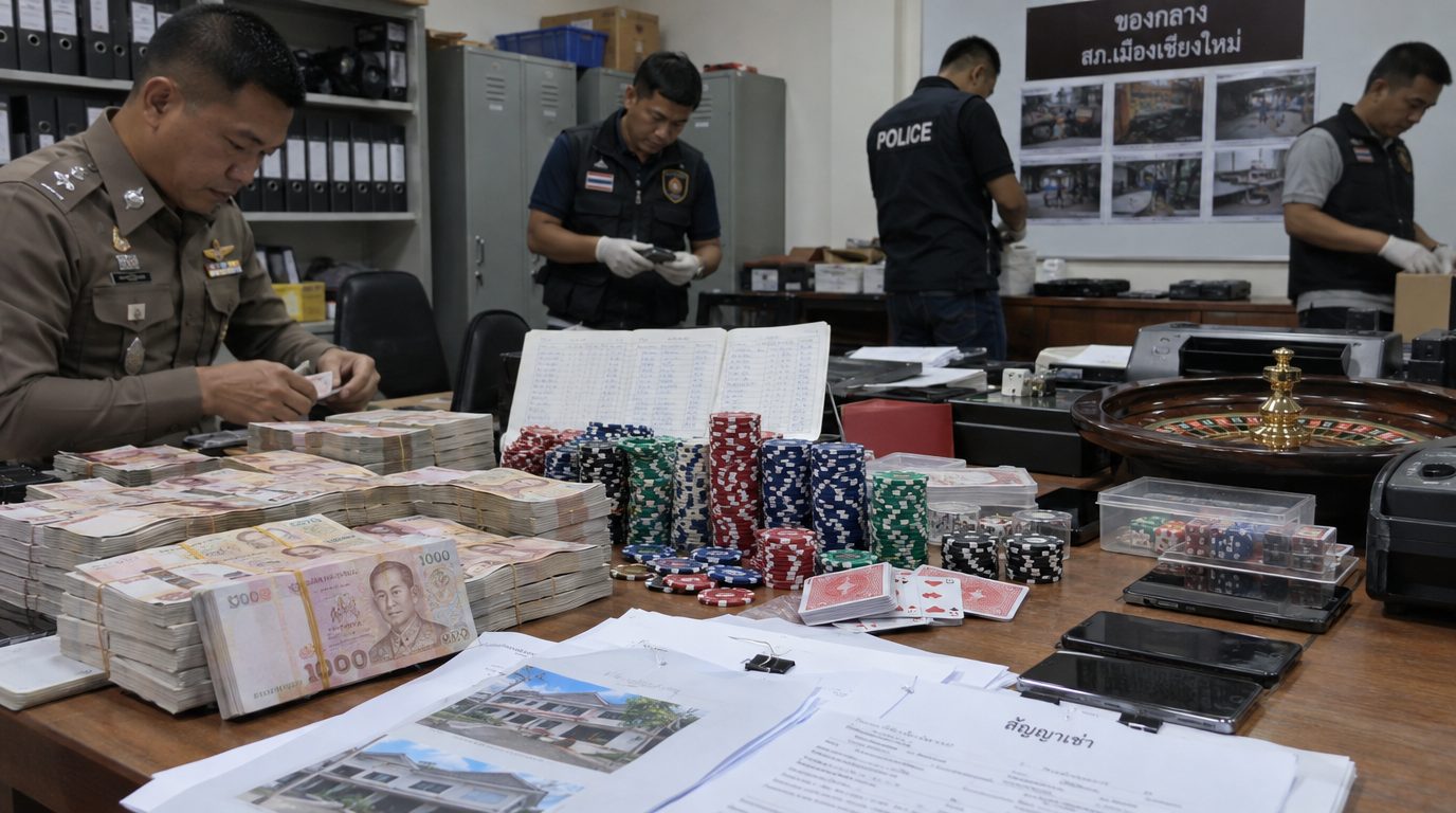 Подпольные казино в Чиангмае: звонок депутата во время облавы и больше сотни задержанных