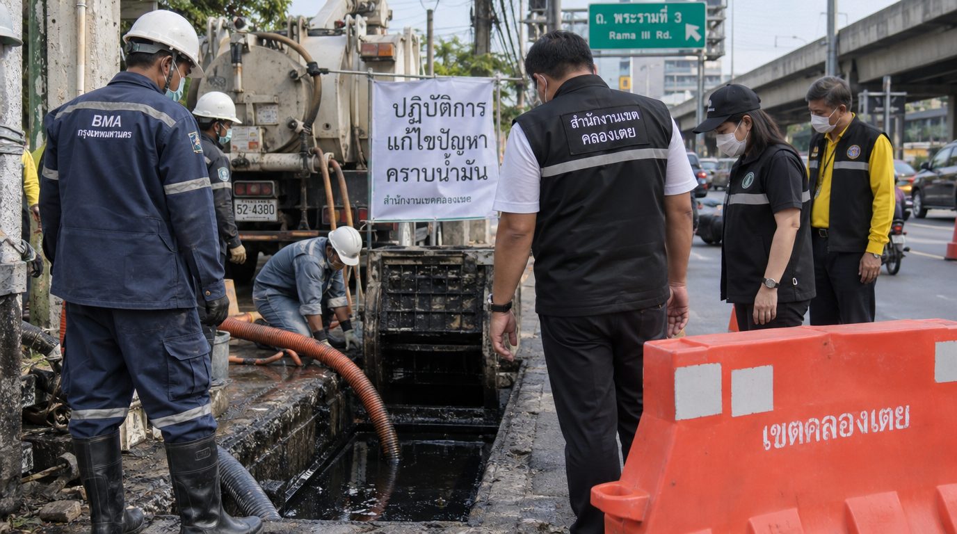 В Бангкоке нашли источник утечки нефти в канализацию: компаниям предписали проверить 32 км топливопровода