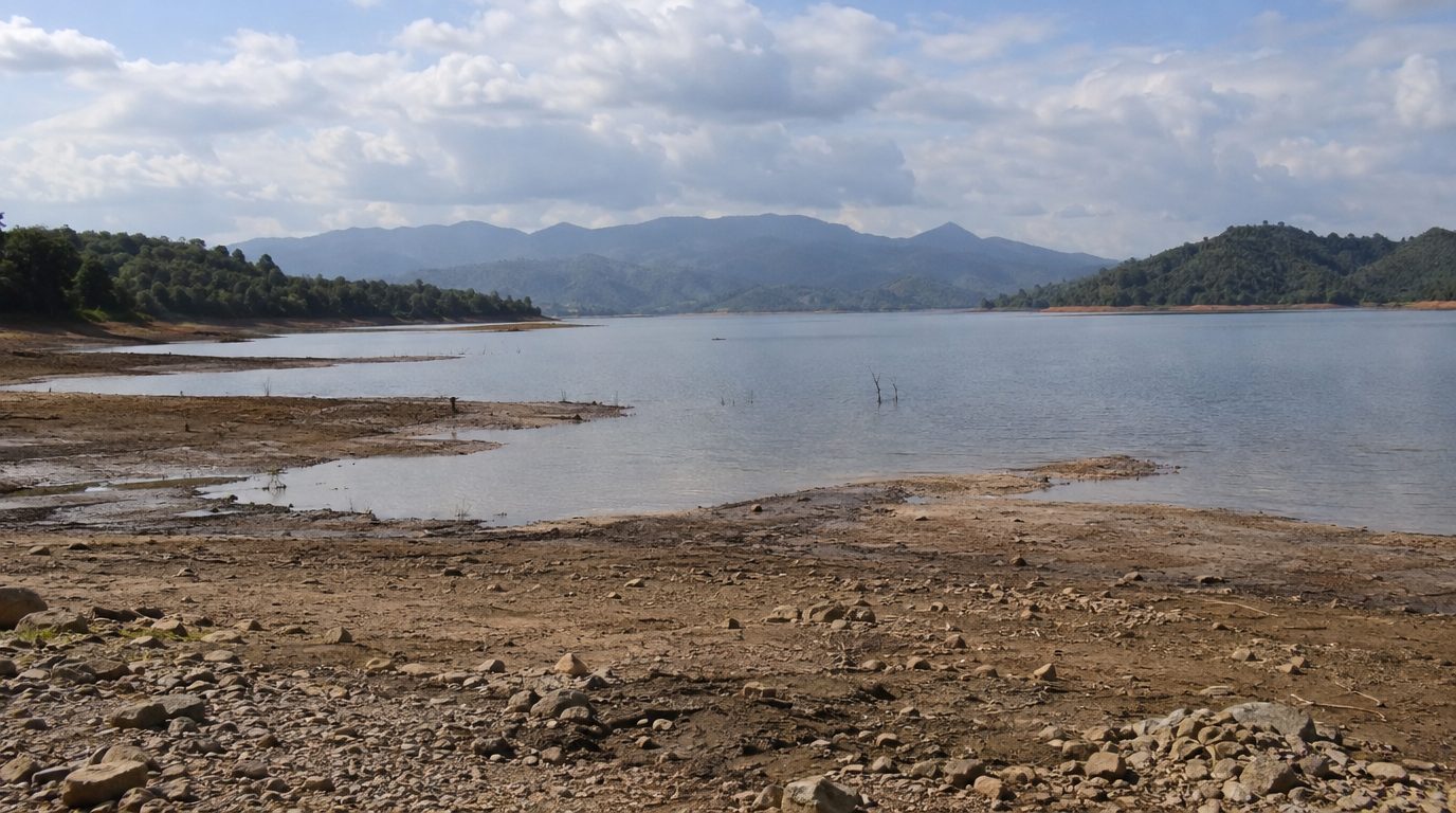Водохранилище Катун в Накхонситхаммарате сбросило воду и открыло руины катастрофы 1988 года