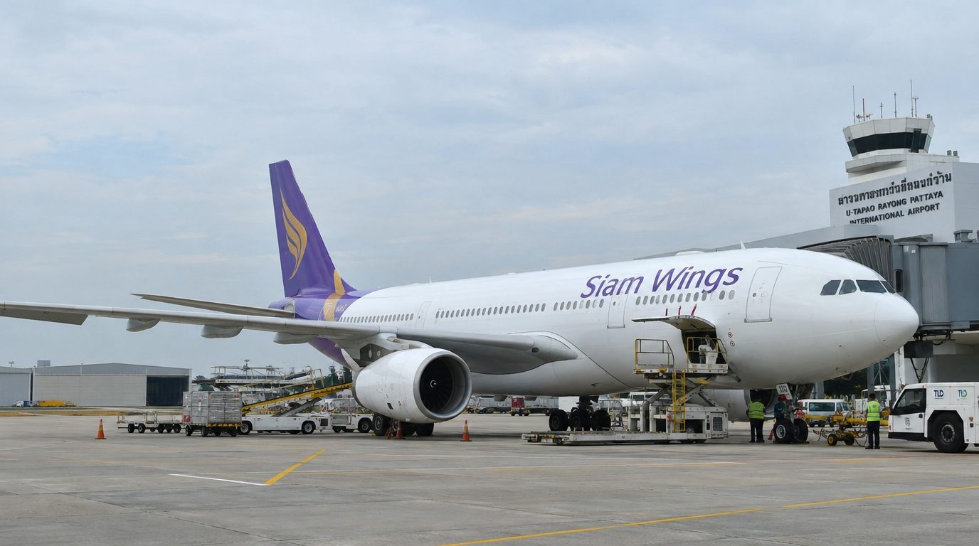 Новая тайская авиакомпания Siam Wings открыла базу в У-Тапао прямым рейсом из Красноярска