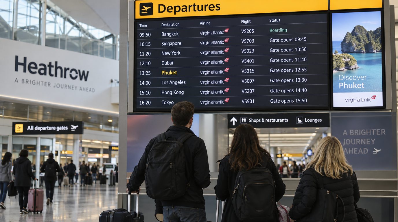 Первый прямой рейс Virgin Atlantic из лондонского Хитроу приземлился на Пхукете