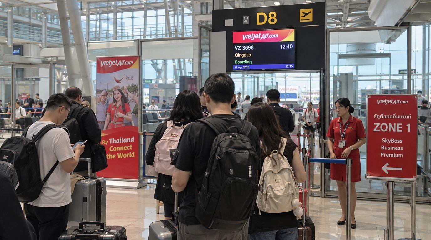 Thai Vietjet запустил прямые рейсы из Циндао в Бангкок