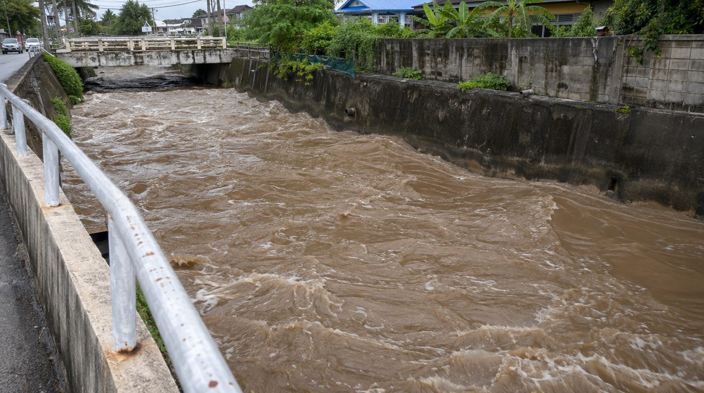 Новый потоп в Паттайе: вода поднялась выше метра, один иностранец пропал в канале