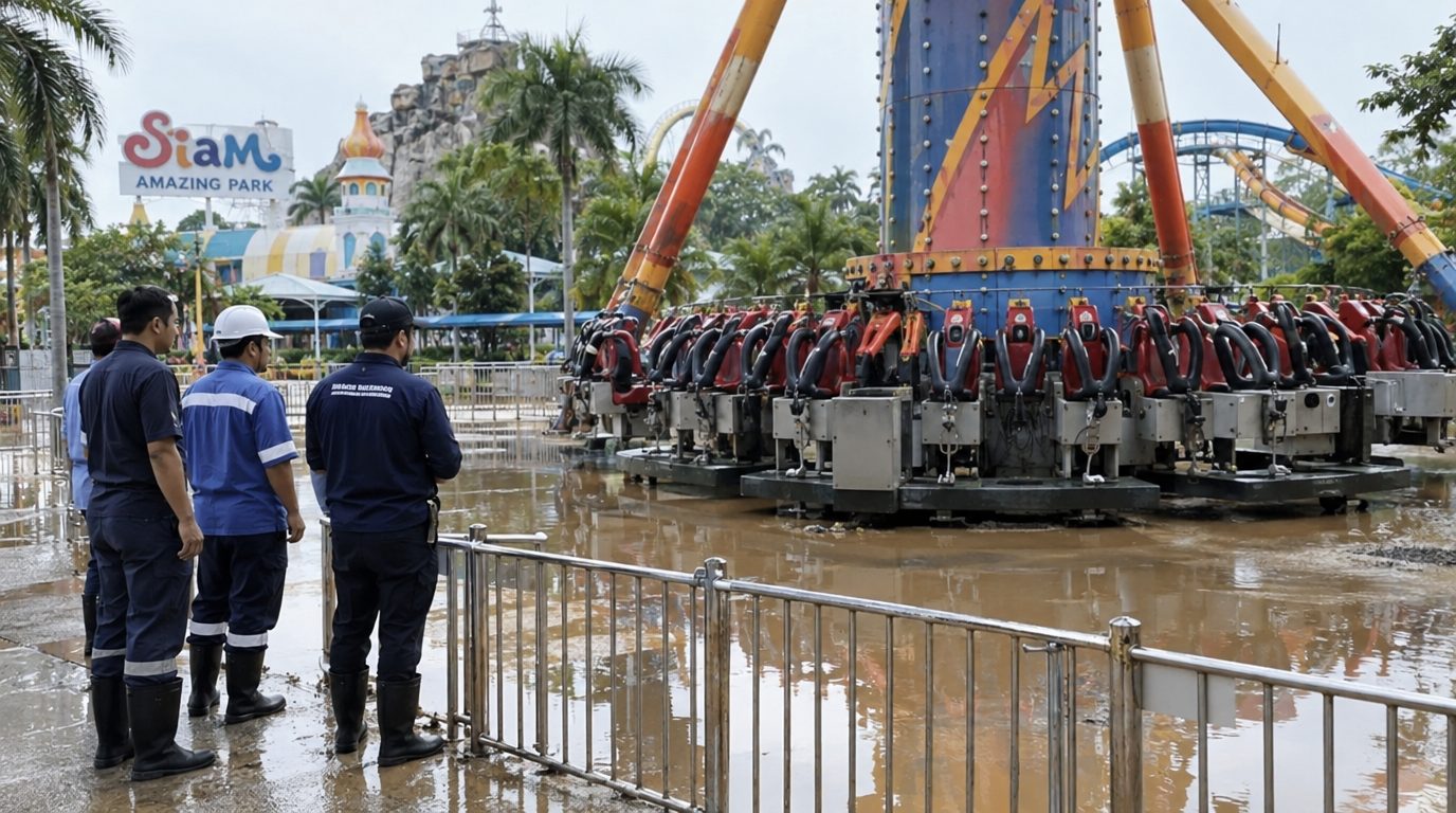 За Siam Amazing Park выстроились больше десяти покупателей, но владельцы уже возвращают парк к жизни